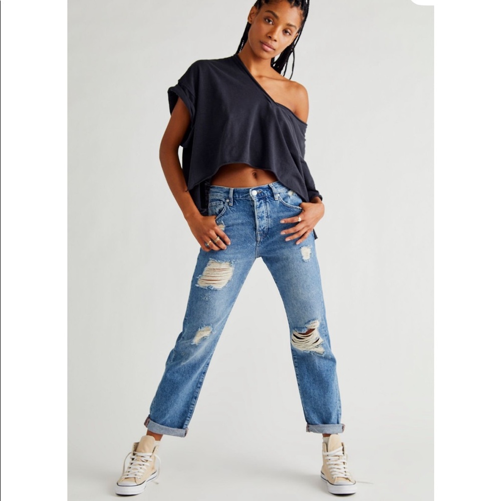 Free People Bren Boyfriend Jean